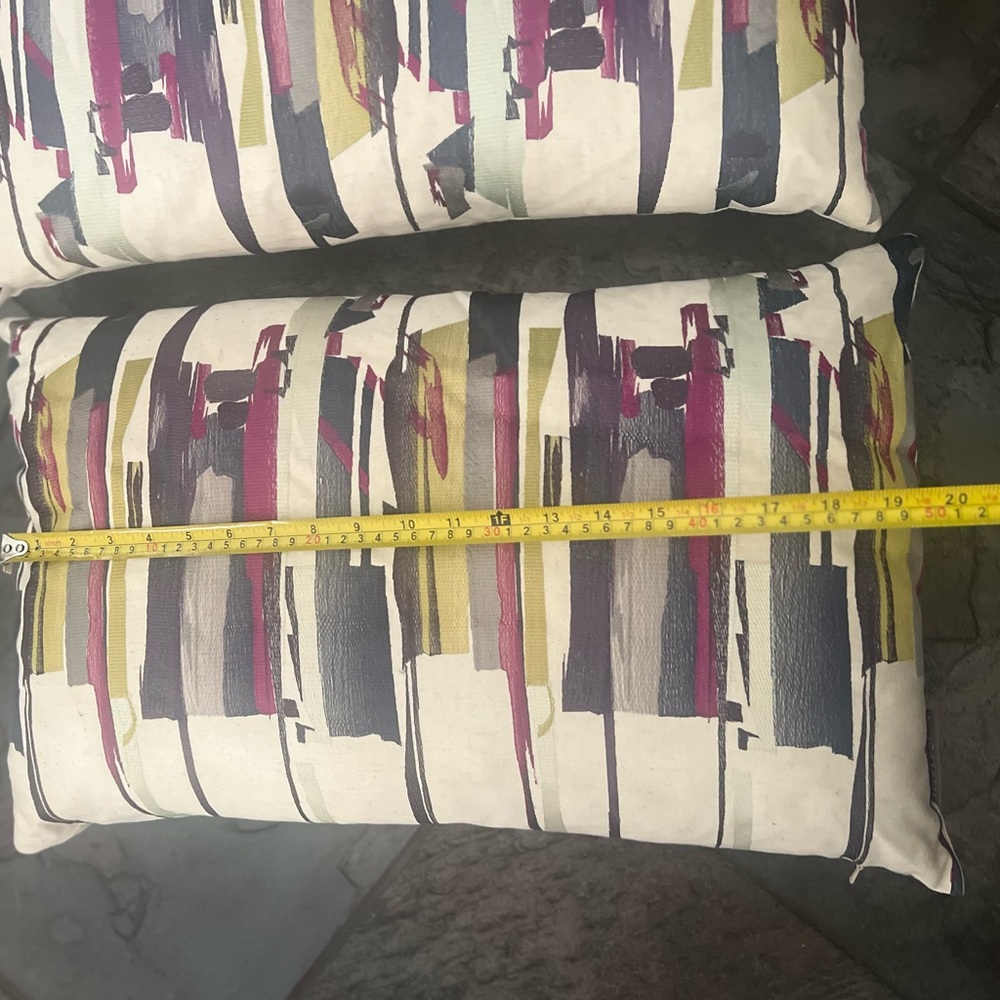 Harlequin - UK designer color strokes elongated accent pillows x2 - Picture 7 of 12